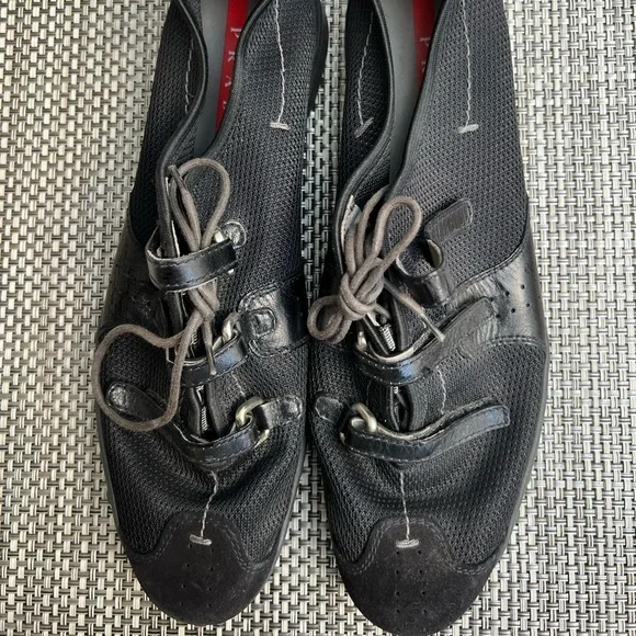 Men’s “PRADA” Black Leather/Mesh Athletic Shoes Prada Low Top Sneakers Black Leather Mesh Mens Shoe Size US  main image 4